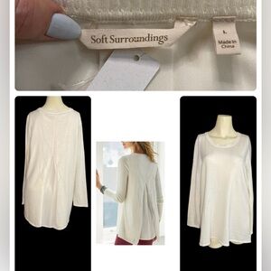 SURROUNDINGS-"Sirena" Wool Alpaca Sweater Pullover Cream Ivory Women’s Size L